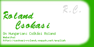 roland csokasi business card